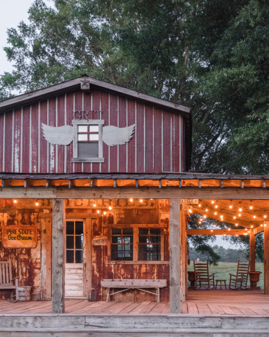 Barn Studio. We created this space from old barns that were falling down.