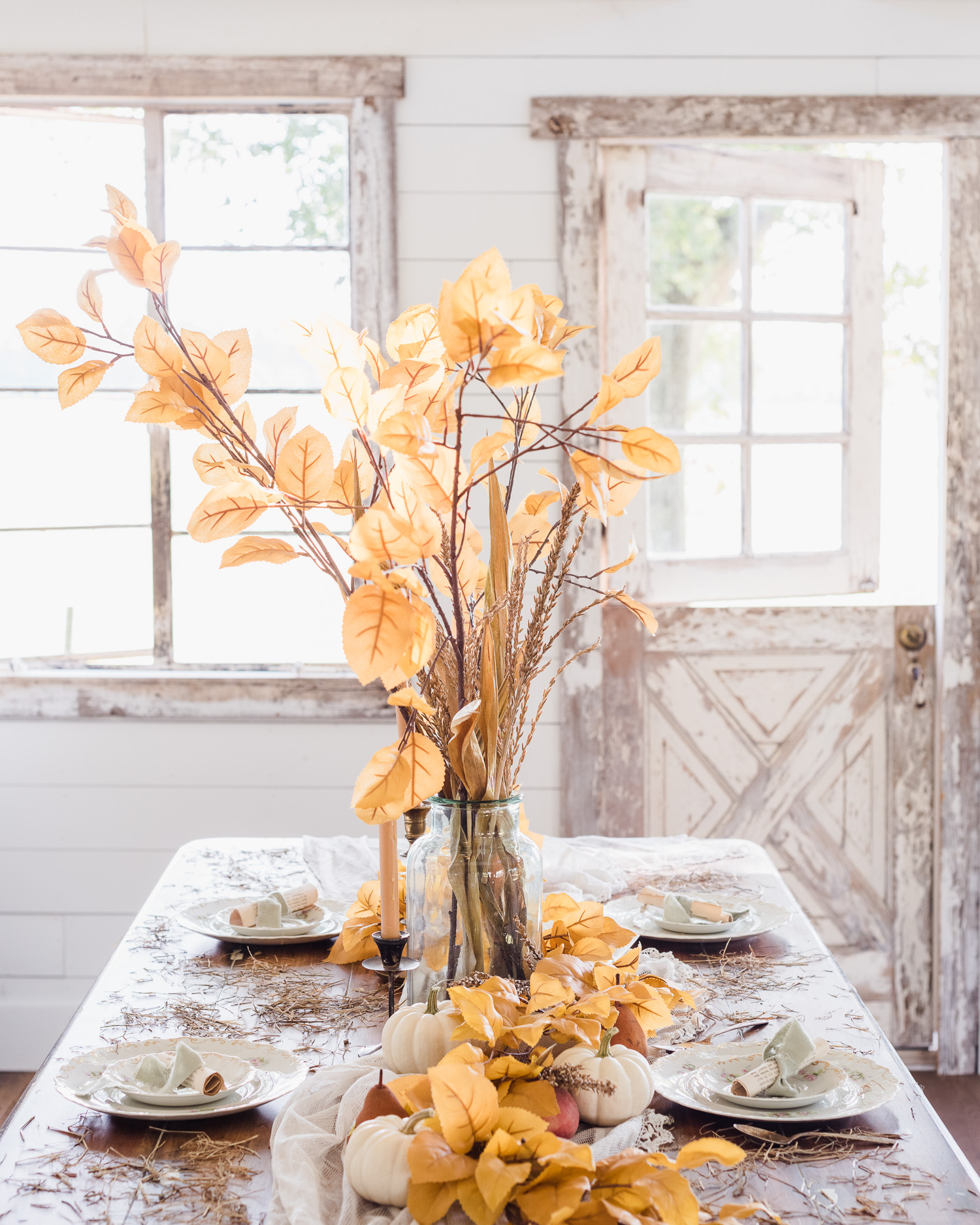 Fall Tablescape | Rustic Fall Porch