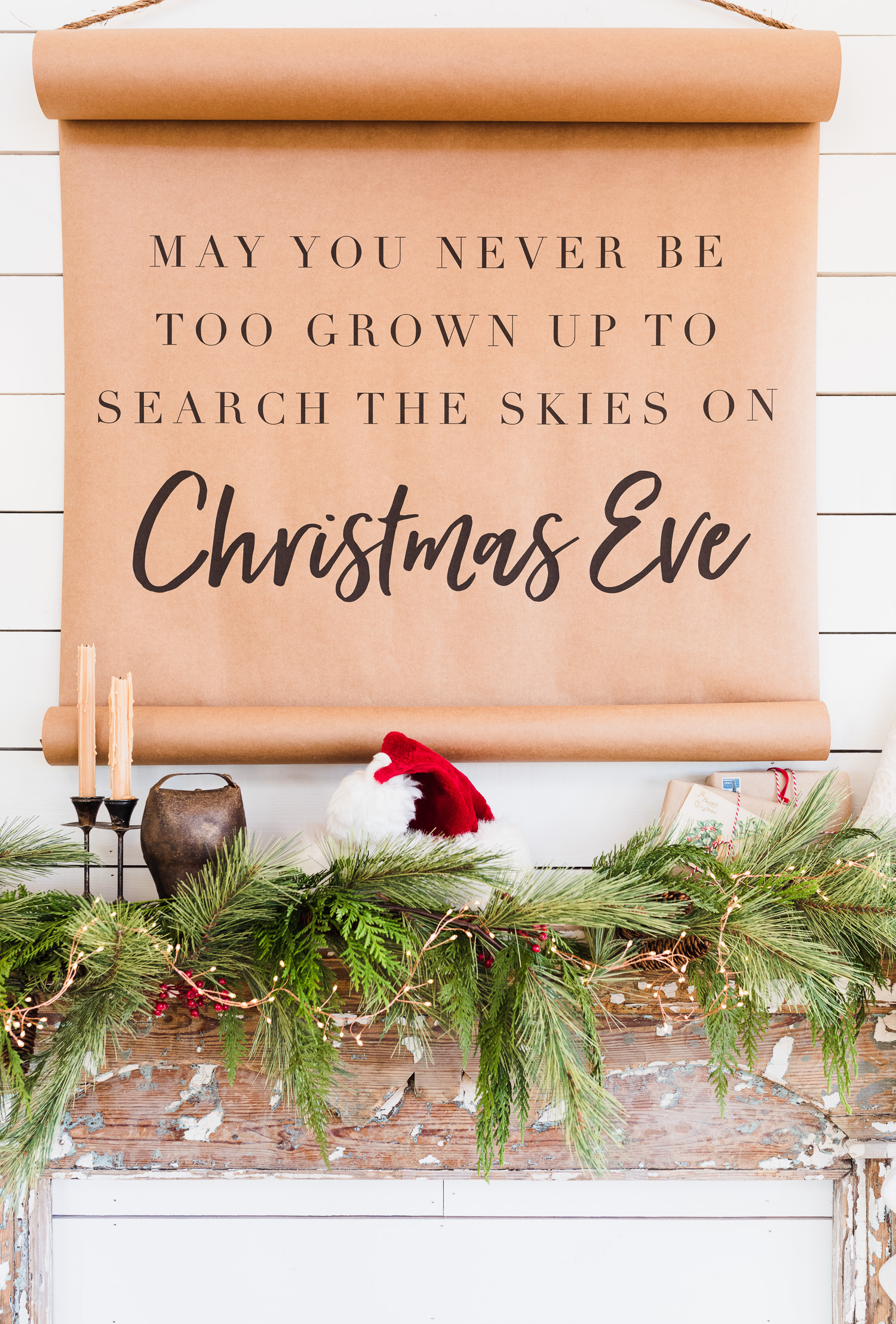 Christmas Quote on a scroll