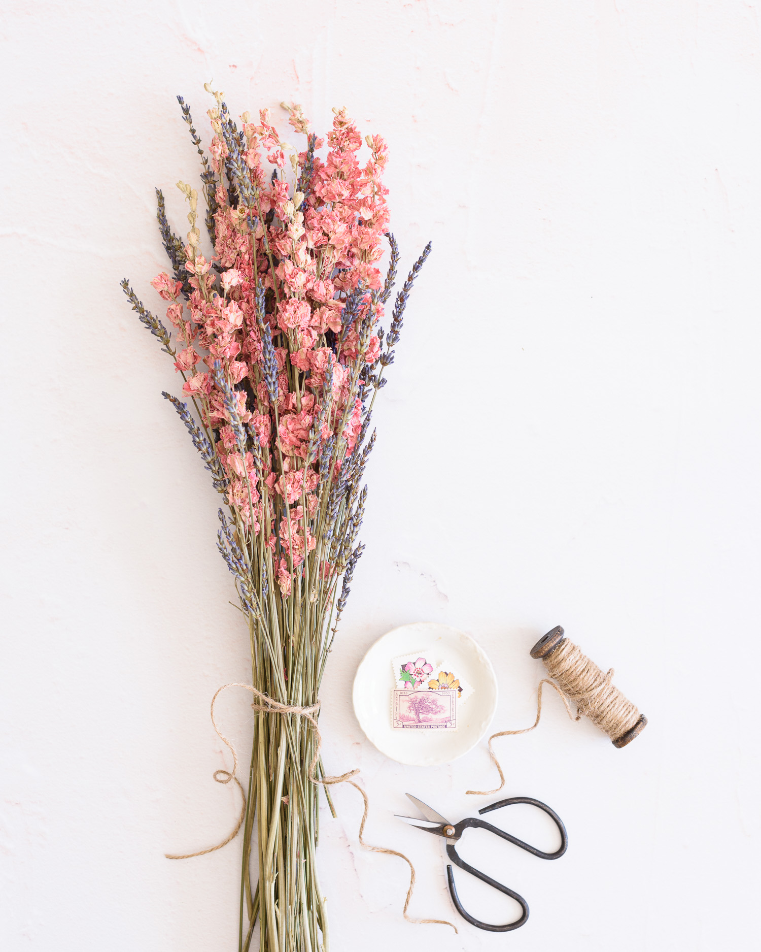 Flat Lay Photography | Vinyl Backdrop | Dried Flowers