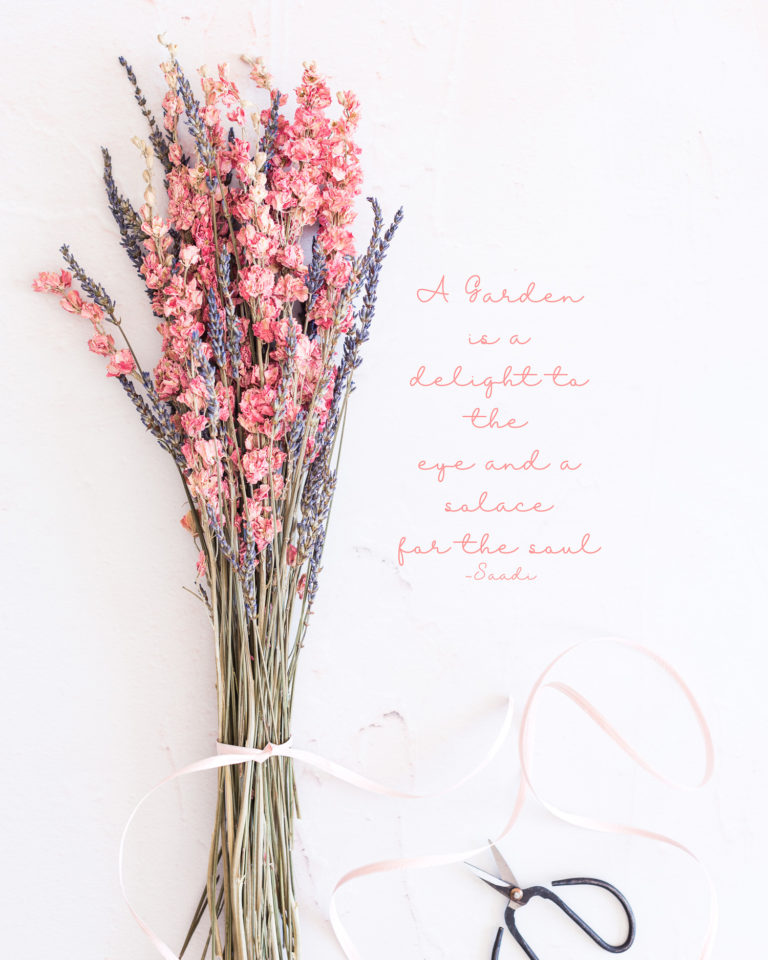 Vinyl Photography Backdrop & dried flowers