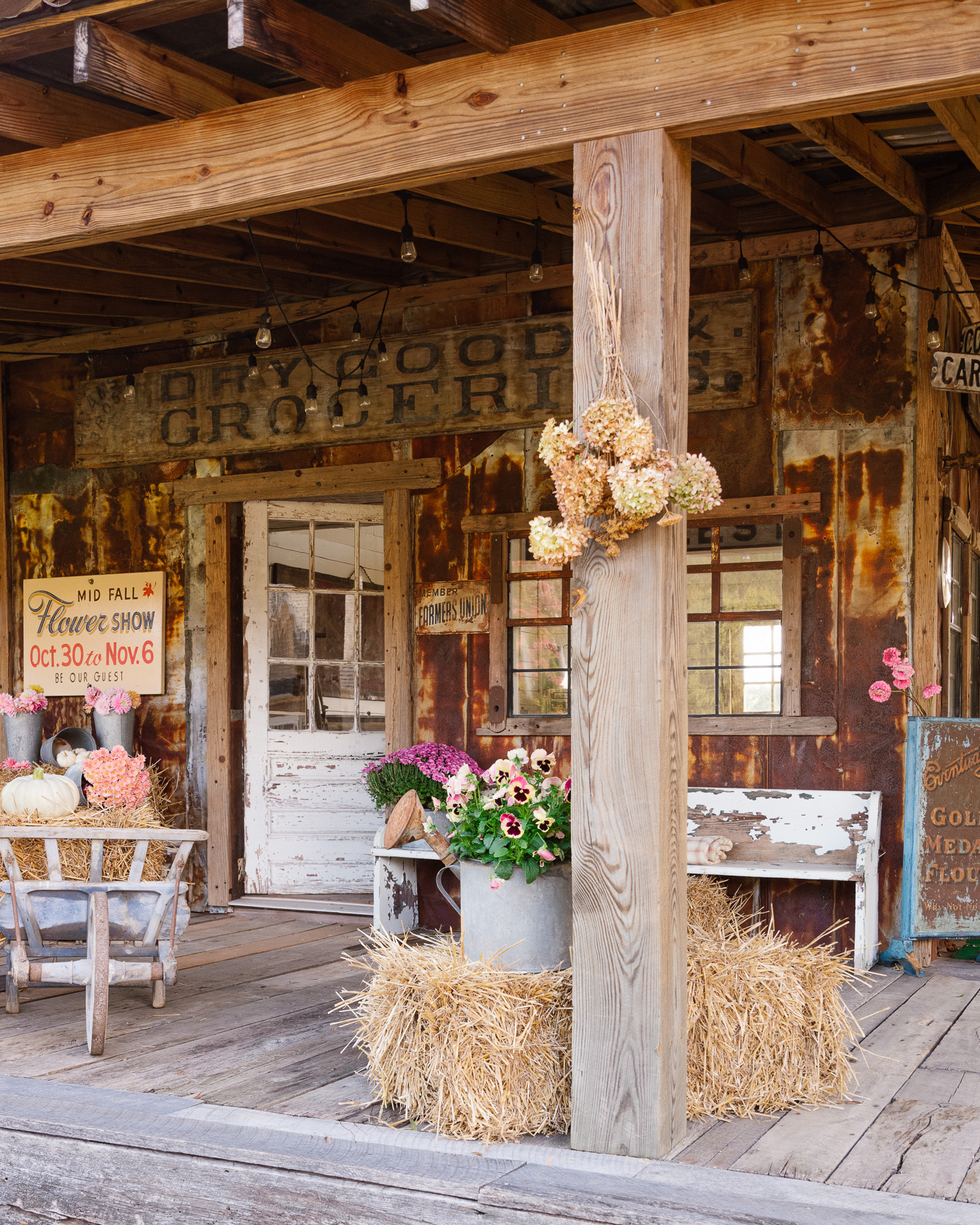 Fall On The Farm | The Barn Decorated With Flowers