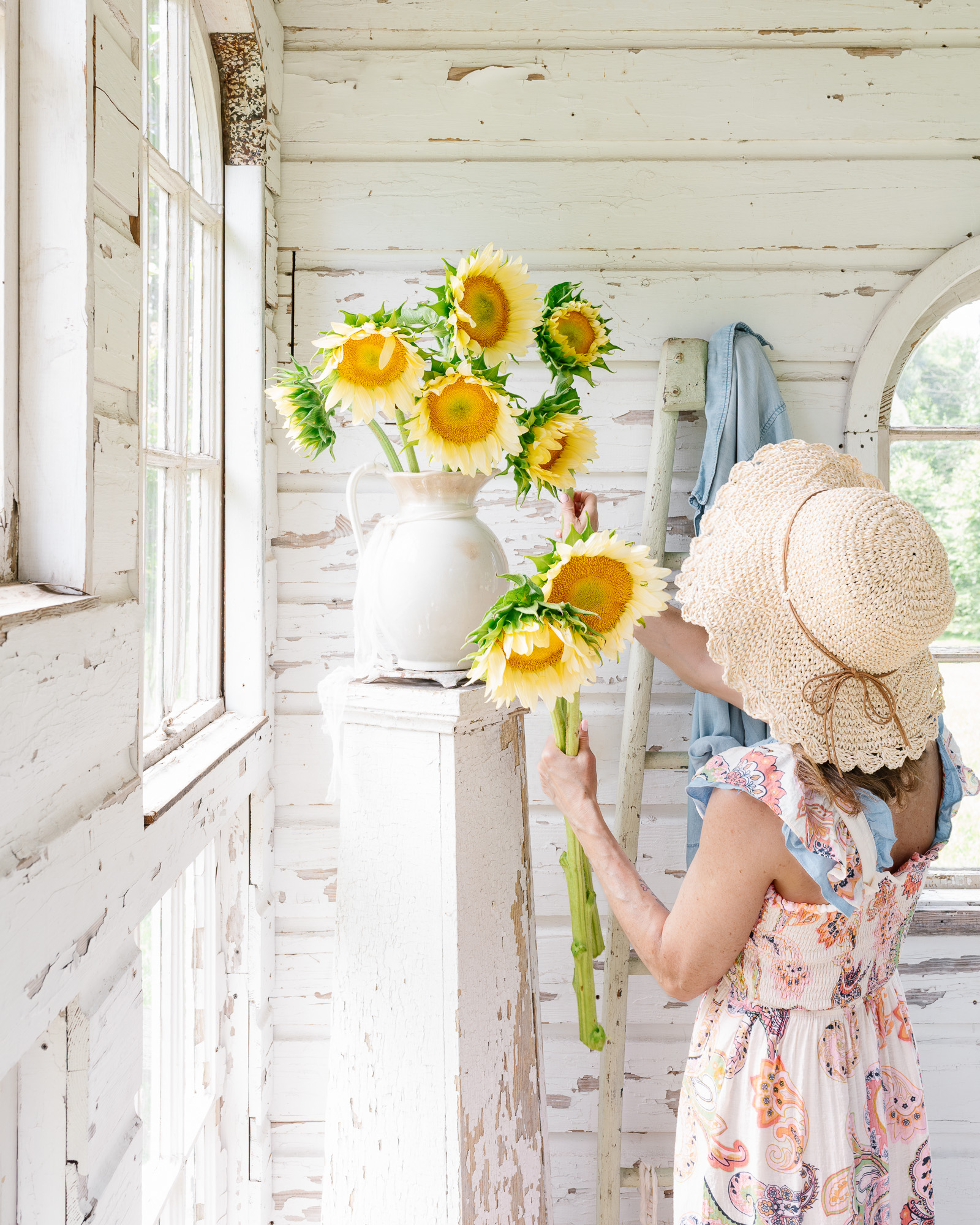 Sunflowers | Flower Gardener Flower Gardener Arranging Sunflowers in The Flower House