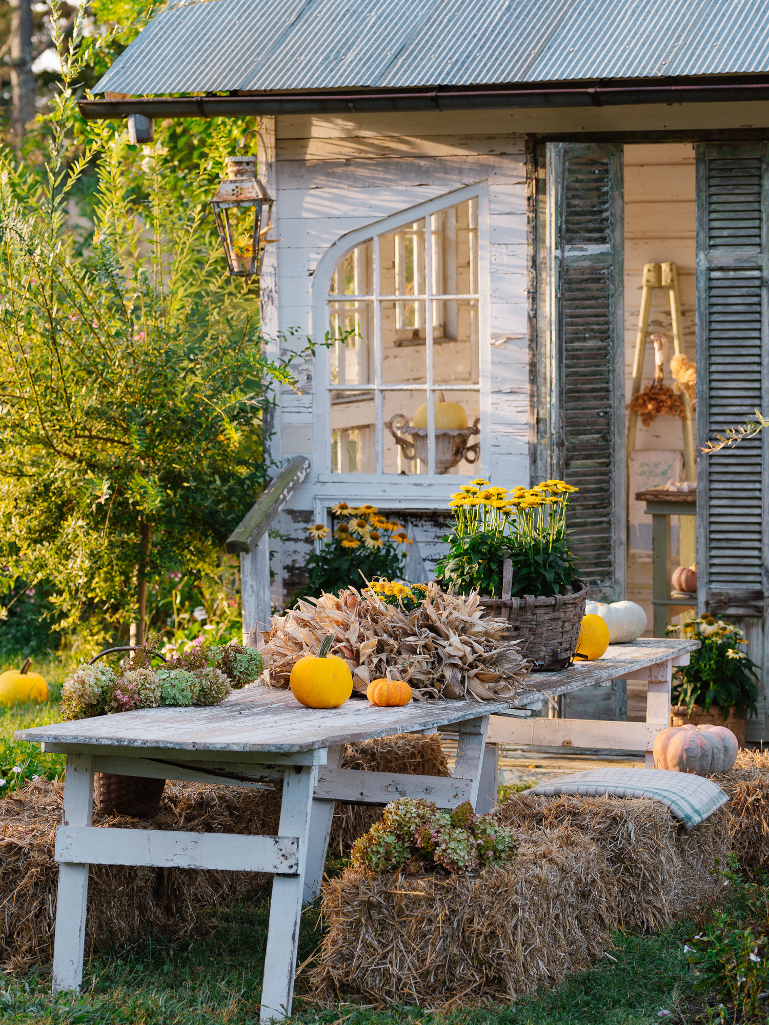 The Flower House Styled for Fall.